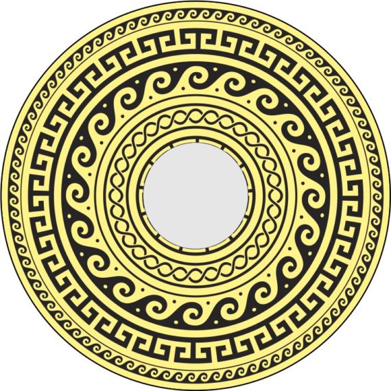 Speichenschutz Nr. 3555 - Ornament gelb